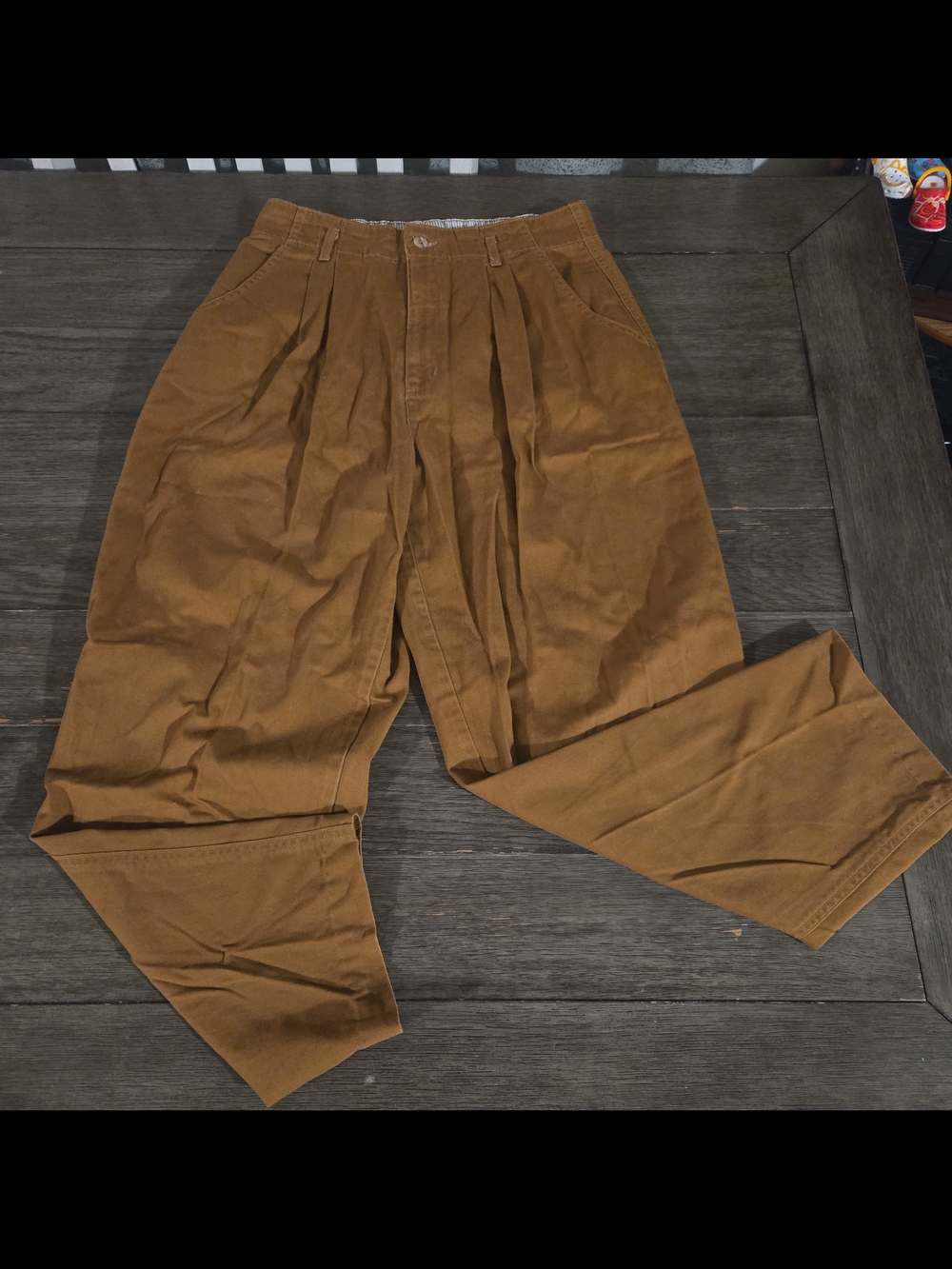 Vintage 1991 Dockers Women Pleated Khaki Pants Made in USA High Rise Chino